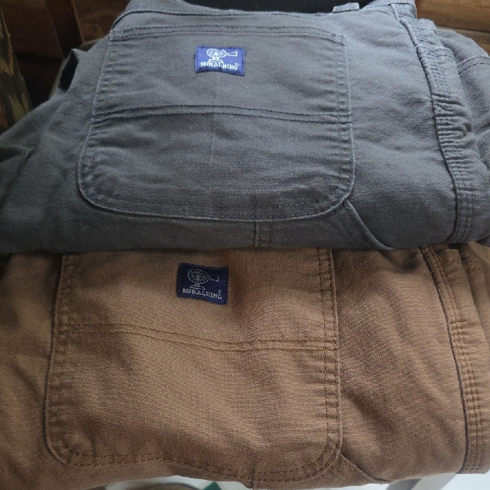 Rural King Gray and Brown Pants 40x30
